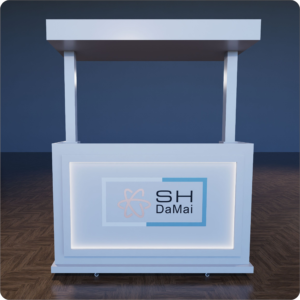 Custom Durable Wooden Folding Display Cart